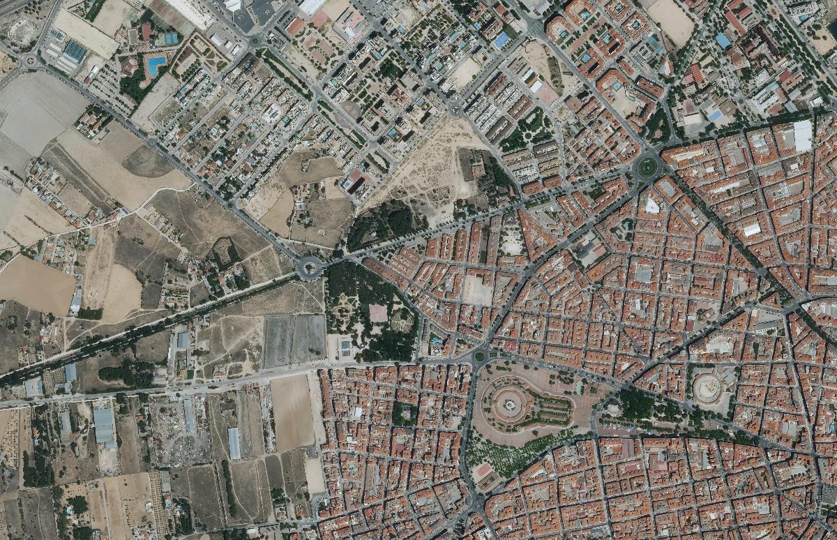 El Pilar y alrededores en la ortofoto de 2024