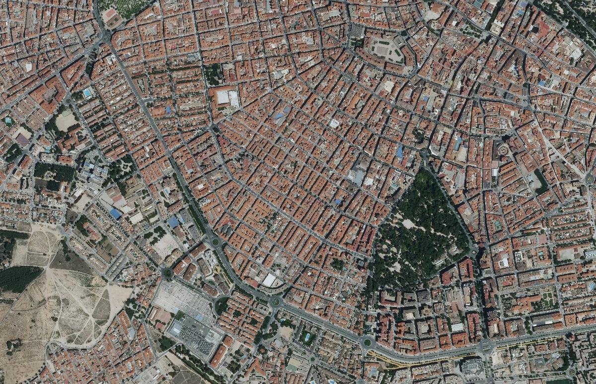 Franciscanos y alrededores en la ortofoto de 2024