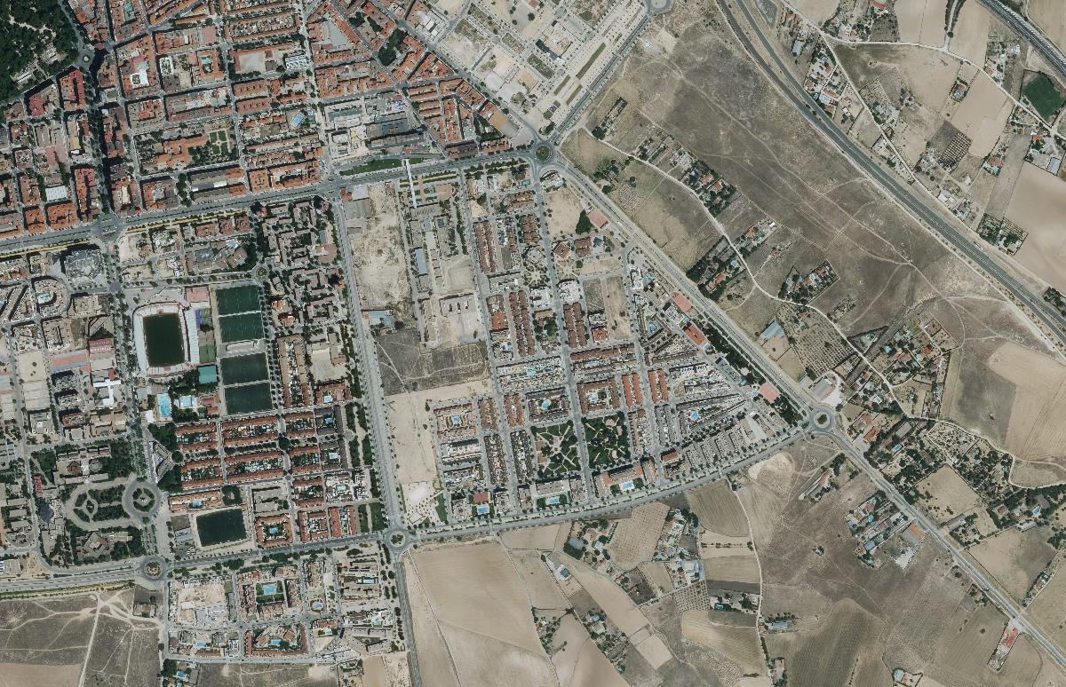 El barrio de Medicina y alrededores en la ortofoto de 2024
